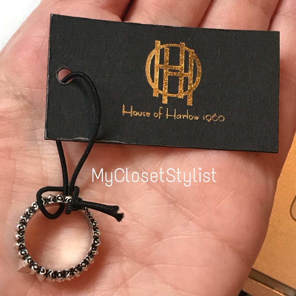 House of Harlow Studded MIDI Silver Rocker Ring! 3 - Picture 9 of 9